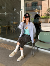 チェック クロップシャツ