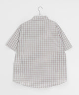 [unisex] Soche Cozy Check Loose Fit Short Sleeve Shirt