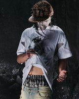 "CHAOS GIRL" ホワイトワックスTシャツ