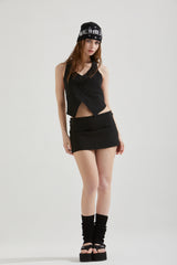 STRAP MINI SKIRT