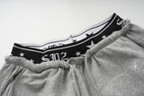 Sarah Lettering Layered Wide Sweatpants