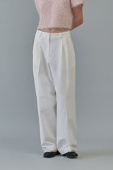  Chino pintuck pants_white