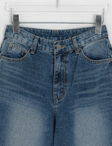 Bahiu Washing Wide Denim Pants