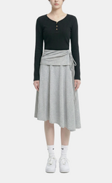 Natural Flare Wrap Skirt