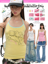 BETWEENANDx sunonebird ドルフィンビーズマルチカラーストラップトップ