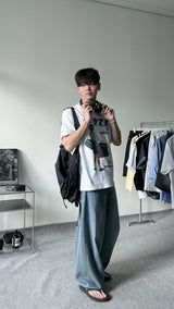 Summer string balloon denim