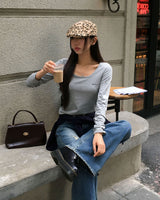 "ONLY" レタリングUネックショートスリーブTシャツ