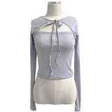 Lia Butterfly Bolero Team Strap Long Sleeve Tee (5 colors)