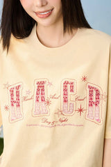 グラディエントニットパッチTシャツ
