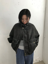 [MD Pick] Grunge Leather Mustang Jacket (2color)