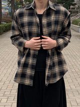 オールデイ チェック レイヤード ロングスリーブシャツ