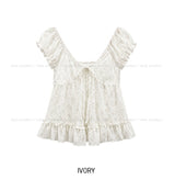 Rosalyn Flower Frill Blouse