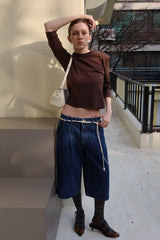 SILKET BIO 3/4 TOP_BROWN