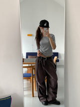 ボートネックミッドスリーブTシャツ (4C)