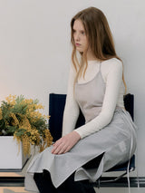 HALTER NECK LAYERED ONEPIECE GRAY