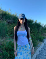 Lettering Flower Camisole Sleeveless T-shirt