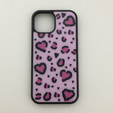 heart leopard (dark pink) case 