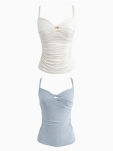 GATHERED KNOT STRAP TANK (MINT)