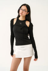 【即日発送】Jewel tank top - black  