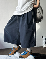 ピピングナイロンバルーンオーバーロゴバミューダ🫐💙🖤🩶3カラー
