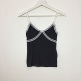 V-cut lace sleeveless (4color)