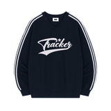 トラッカースポーティートラックVネックオーバーフィットスウェットシャツ (4color)
