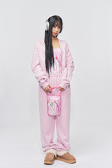 '& SPEAK LOVE WAITS' ANIMATION SWIMSUIT PINK