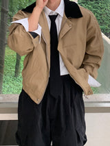 Corduroy Collar Work Jacket