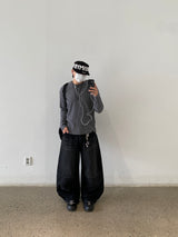  River Taken Pintuck Balloon Denim Pants 3C