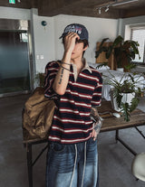コヨシストライプラグビー半袖Tシャツ