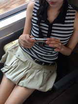 Nabo Pocket Shirring Balloon Mini Skirt