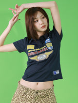 レーシングピケポロシャツ (NAVY)