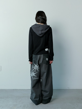 コントゥアアイレットポイントスリムフィットフードTシャツ