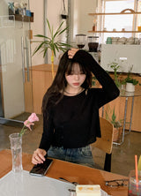 #Wrap Button Layered Knit (3color)