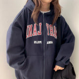 Melanie Napping Big Oversized Hooded Zip-Up