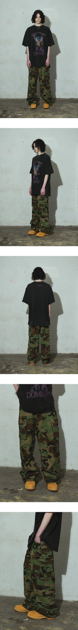 Distressed Camo Cargo Pants