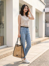 Raffia Hollow Basket Shoulder Tote Bag