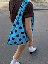 aqua blue dot bag