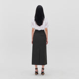 アシンメトリカルラップミディスカート