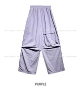 Front pocket balloon nylon pants