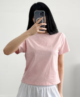 (W) Essential Logo Semi-Crop Pigment Short Sleeve T-Shirt_3 Color