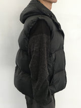 Tailed Padded Hooded Vest 3C