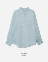 BZ Stripe Pocket Loose Fit Shirt (3color)