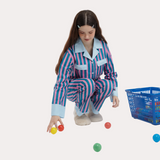 Spring and summer contrast color pajamas suit 100% cotton sleepwear