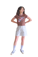 (W)Skateboard Ringer Tee