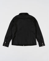 DENIM LINE ZIPPER JACKET (BLACK)