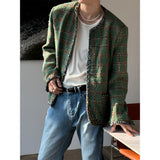 [S/S] Green shine tweed jacket