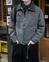 Woven Patch Pigment Work Jacket