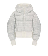 Reversible Check Padded Jacket / Ivory
