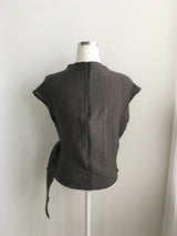 Moss wrap blouse